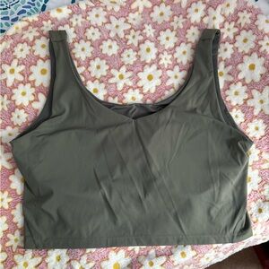 Olive Green Women's Sports Bra